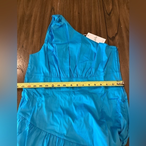 Lilly Pulitzer Lucilyn One Shoulder Maxi Dress NWT 14 tangier teal - Picture 10 of 11